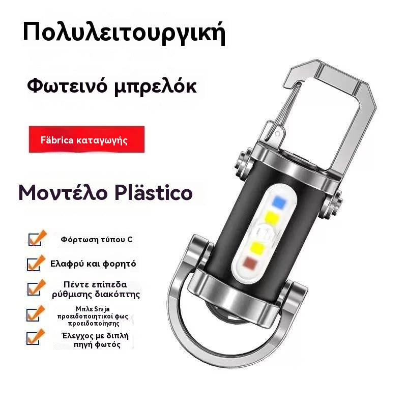 【Αγοράστε 1 και πάρτε 1 δωρεάν】🔥Εξαιρετική Προσφορά🔥Υπερφωτεινός αδιάβροχος μίνι φακός με κλειδί και έξοδο 1200lm