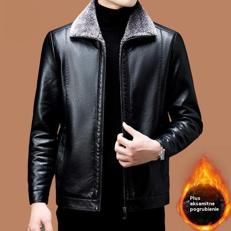 🔥【Καυτή Προσφορά】🔥【M-3XL】🖤Ανδρικό Χειμερινό Μαλακό Χοντρό Μπουφάν από Δέρμα Προβάτων 2025, Casual