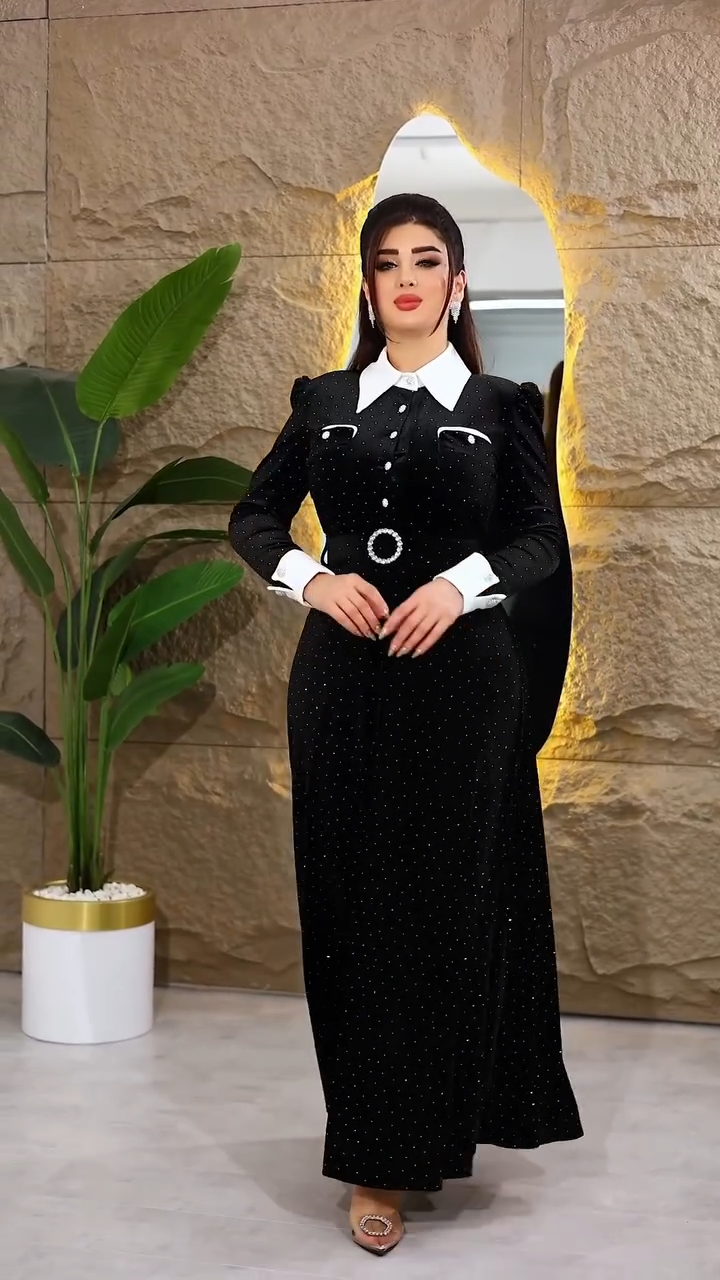 🔥【S-5XL】Νέο vintage βελούδινο φόρεμα του 2025 💎| Κάθε σώμα δείχνει υπέροχο με αυτό!✨