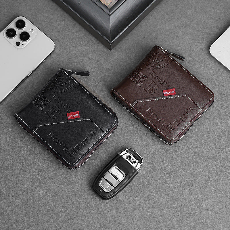 😍Ειδική προσφορά🔥【Αγοράστε 1 και πάρτε 1 δωρεάν】🔥Αυτό το νέο ανδρικό κοντό πορτοφόλι με φερμουάρ σε ρετρό στιλ είναι μοντέρνο και κομψό.