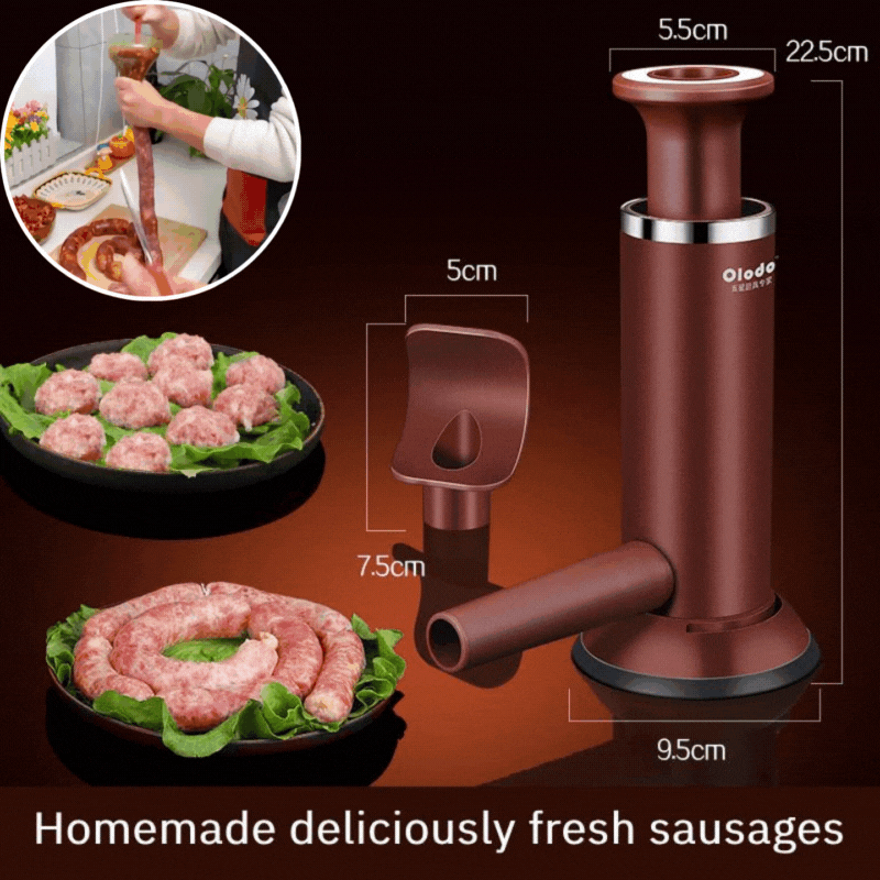 【Προσφορά περιορισμένου χρόνου - 30% OFF】🧑‍🍳🔥Λουκάνικο γέμιση με σωλήνες γέμισης σε 4 διαφορετικά μεγέθη