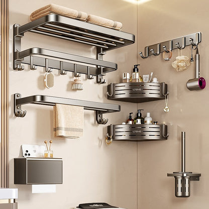 Οργανωτής πετσετών τοποθετημένος στον τοίχο, δεν απαιτείται τρύπημα