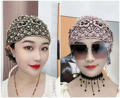 📢🔊😍Ειδική προσφορά【Αγοράστε 1 λάβετε 1 δωρεάν】💕🧢 Καπέλο με τουρμπάνι για μαλλιά μόδας 2026 που καλύπτει γκρίζα μαλλιά καπέλο με δαντέλα