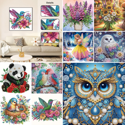 ✨【30cm*30cm】📢📢Ειδική προσφορά περιορισμένης διάρκειας! 💥 DIY χειροποίητο διακοσμητικό αυτοκόλλητο τοίχου με ζωγραφική με διαμάντια