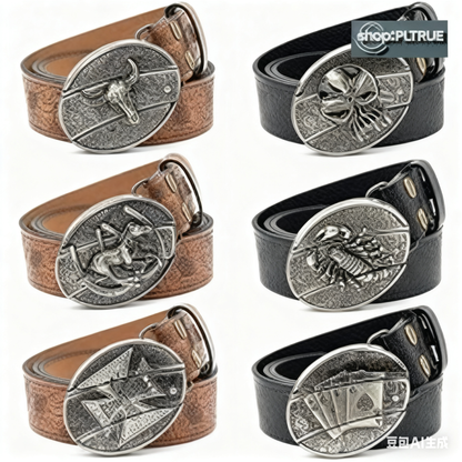 🆒🎁👍Ανδρική ανάγλυφη ζώνη με ενσωματωμένο μαχαίρι