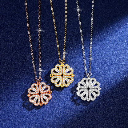 🔥【Αγοράστε 1 και πάρτε 1 Δωρεάν】🍀 Μεταμορφώσιμο κολιέ με τετράφυλλο τριφύλλι. ❤️ Φορέστε το και η καλή τύχη θα είναι πάντα μαζί σας! 🍀