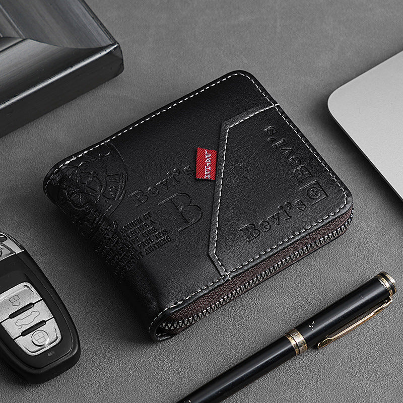 😍Ειδική προσφορά🔥【Αγοράστε 1 και πάρτε 1 δωρεάν】🔥Αυτό το νέο ανδρικό κοντό πορτοφόλι με φερμουάρ σε ρετρό στιλ είναι μοντέρνο και κομψό.