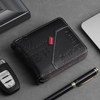 😍Ειδική προσφορά🔥【Αγοράστε 1 και πάρτε 1 δωρεάν】🔥Αυτό το νέο ανδρικό κοντό πορτοφόλι με φερμουάρ σε ρετρό στιλ είναι μοντέρνο και κομψό.