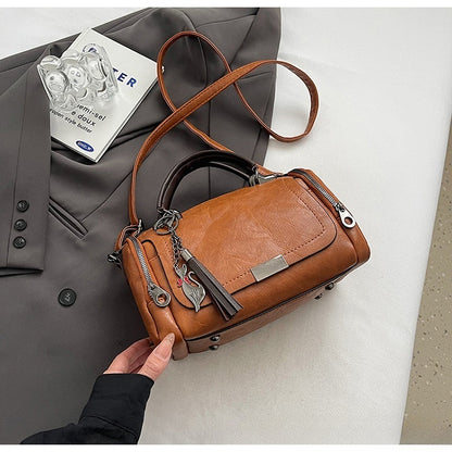 🔥😍Ειδική προσφορά περιορισμένης διάρκειας👜👜Γυναικεία τσάντα χιαστί με ρετρό σχέδιο με φούντα και μονόχρωμο patchwork, 2026