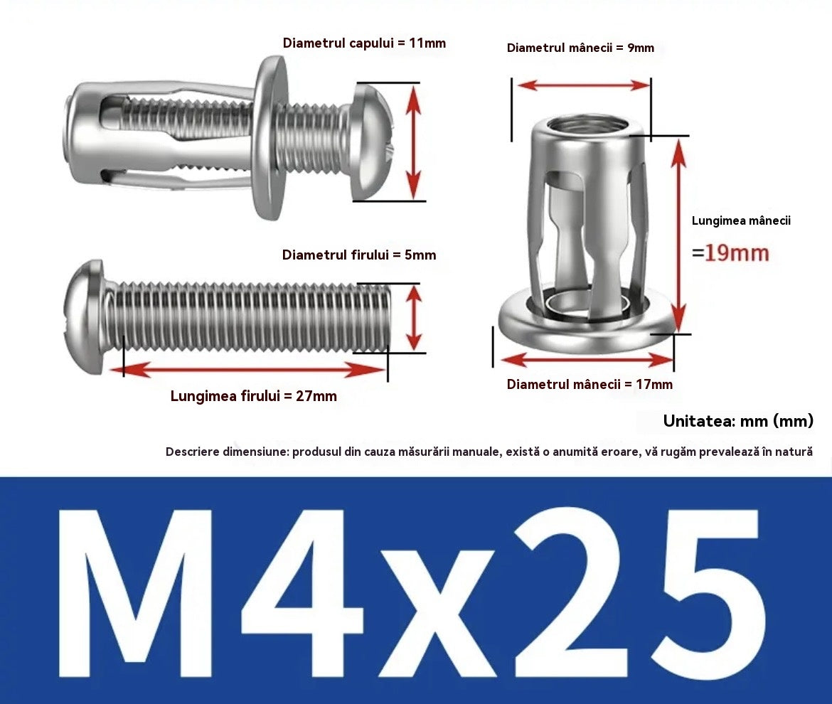 🔩🔥【50τεμάχια】Παξιμάδι εκτόνωσης με πτερύγια M4/M5/M6 – παξιμάδι με πριτσίνια
