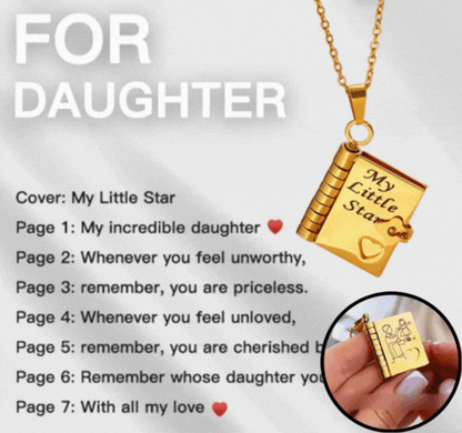 🔥ιδική προσφορά περιορισμένης διάρκειας💎📿Κολιέ My Book, Κατάλληλο για κόρη, γιο ή κοπέλα, Δώρο γενεθλίων, Κοσμήματα αγάπης αποφοίτησης