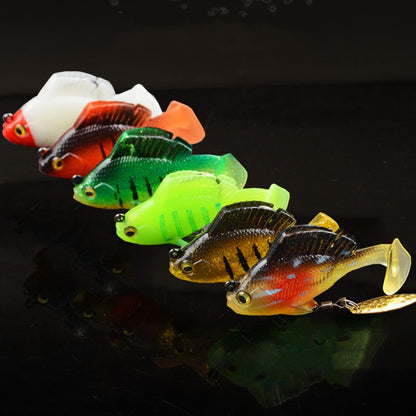 🎣【12/ τεμ.】 μαλακά δολώματα ψαρέματος με πολλά προ-εξοπλισμένα κεφάλια jig