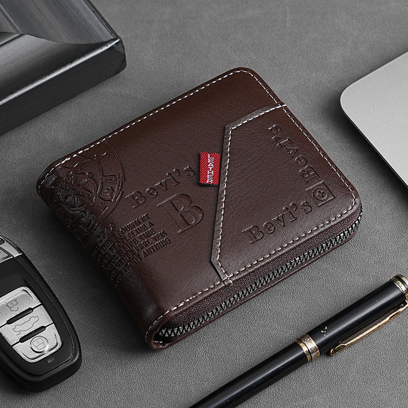 😍Ειδική προσφορά🔥【Αγοράστε 1 και πάρτε 1 δωρεάν】🔥Αυτό το νέο ανδρικό κοντό πορτοφόλι με φερμουάρ σε ρετρό στιλ είναι μοντέρνο και κομψό.