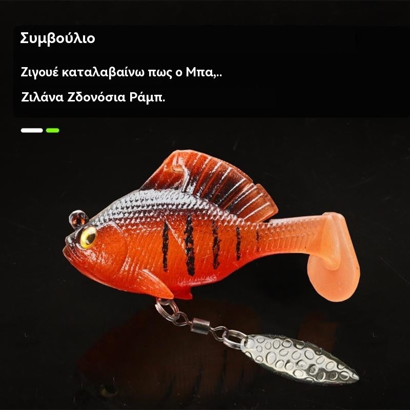 🎣【12/ τεμ.】 μαλακά δολώματα ψαρέματος με πολλά προ-εξοπλισμένα κεφάλια jig