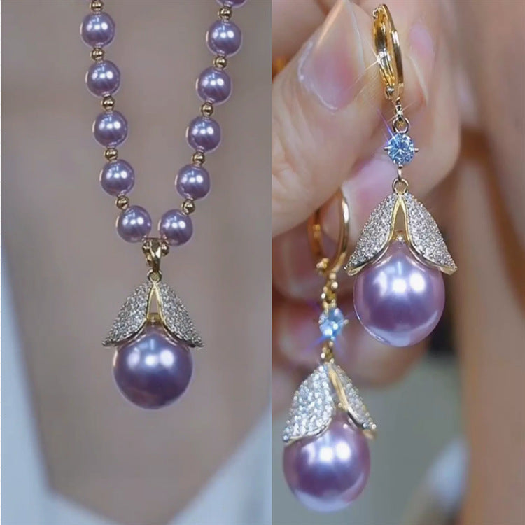 🔥【Χαμηλή τιμή για περιορισμένο χρονικό διάστημα】Τα νέα φθινοπωρινά και χειμερινά στυλ μπορούν να συνδυαστούν με μενταγιόν και σκουλαρίκια από μαργαριτάρια