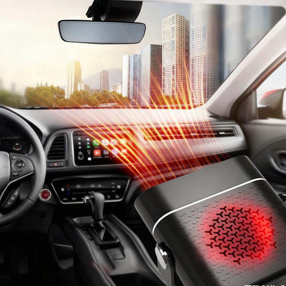 🚗🔥 Φορητή θερμάστρα αυτοκινήτου και ανεμιστήρας 2 σε 1 - περιστροφή 360°, γρήγορη απόψυξη, θέρμανση και ψύξη, εξαιρετικά αθόρυβη και ελαφριά για όλες τις εποχές!