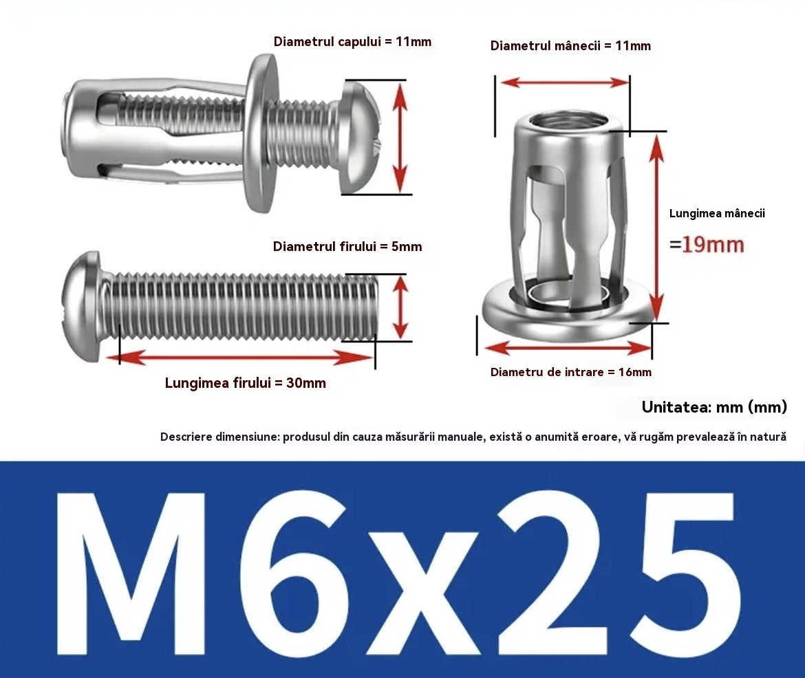 🔩🔥【50τεμάχια】Παξιμάδι εκτόνωσης με πτερύγια M4/M5/M6 – παξιμάδι με πριτσίνια