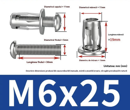 🔩🔥【50τεμάχια】Παξιμάδι εκτόνωσης με πτερύγια M4/M5/M6 – παξιμάδι με πριτσίνια