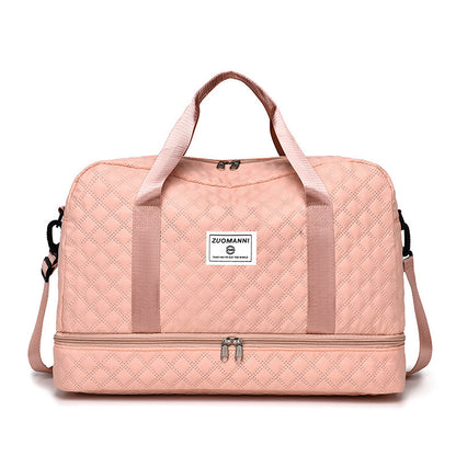 🔥👜Κομψή τσάντα ταξιδιού μεγάλης χωρητικότητας με σχεδιασμό διαχωρισμού για υγρή και στεγνή χρήση, κατάλληλη για γιόγκα και γυμναστική