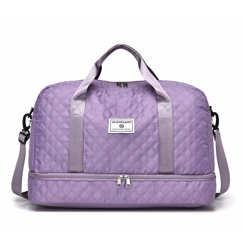 🔥👜Κομψή τσάντα ταξιδιού μεγάλης χωρητικότητας με σχεδιασμό διαχωρισμού για υγρή και στεγνή χρήση, κατάλληλη για γιόγκα και γυμναστική