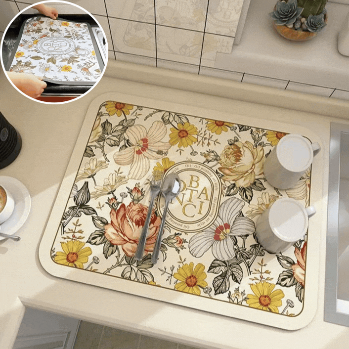 🔥😍Ειδική προσφορά περιορισμένης διάρκειας🌟 🌟 【Αγοράστε δύο και κερδίστε δύο δωρεάν】Πολυλειτουργικό στρώμα στεγνώματος κουζίνας