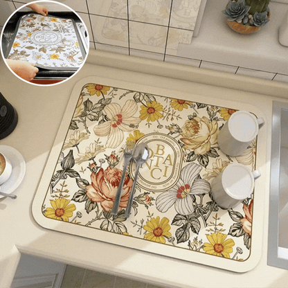 🔥😍Ειδική προσφορά περιορισμένης διάρκειας🌟 🌟 【Αγοράστε δύο και κερδίστε δύο δωρεάν】Πολυλειτουργικό στρώμα στεγνώματος κουζίνας