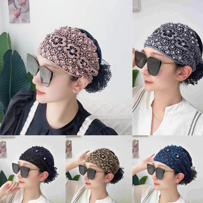 📢🔊😍Ειδική προσφορά【Αγοράστε 1 λάβετε 1 δωρεάν】💕🧢 Καπέλο με τουρμπάνι για μαλλιά μόδας 2026 που καλύπτει γκρίζα μαλλιά καπέλο με δαντέλα