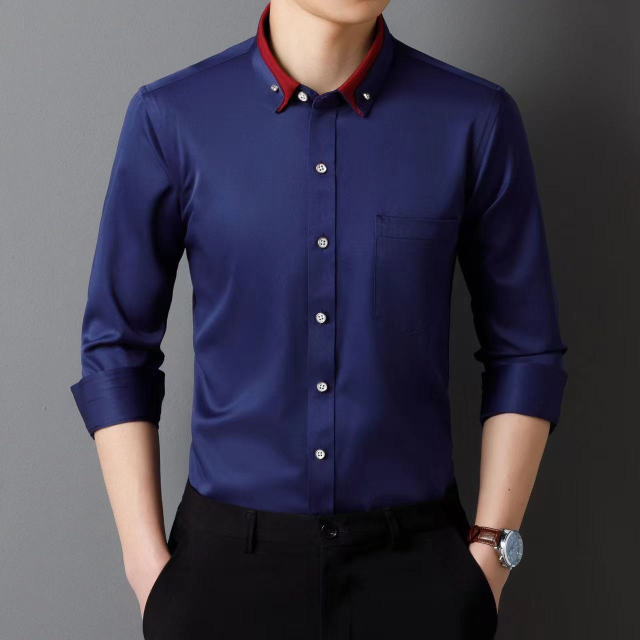 👔【S-4XL】2025 Το νέο αναπνεύσιμο επαγγελματικό casual ανδρικό πουκάμισο