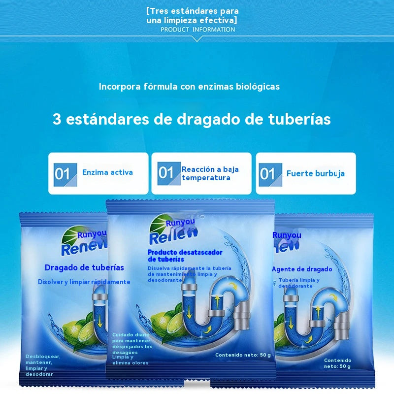 💪💪Ισχυρό καθαριστικό αποχετεύσεων, κατάλληλο για τη διάλυση και τη διάβρωση φραγμένων λιπών σε τουαλέτες, αποχετεύσεις δαπέδου, υπονόμους και κουζίνες.