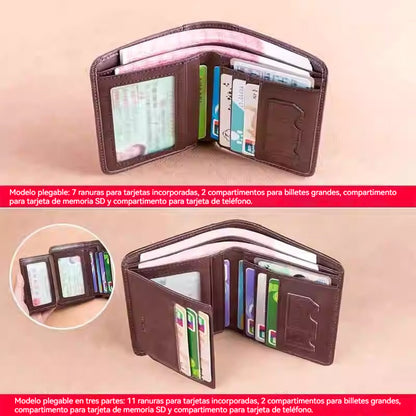 🔥Ειδική προσφορά περιορισμένης διάρκειας👝✨Νέο ανδρικό αντικλεπτικό πορτοφόλι από γνήσιο δέρμα