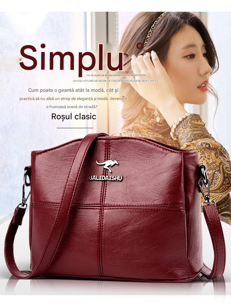 🔥👜👜 Νέα τσάντα ώμου από γνήσιο δέρμα, ρετρό χειροποίητη, μοντέρνα και ευέλικτη.