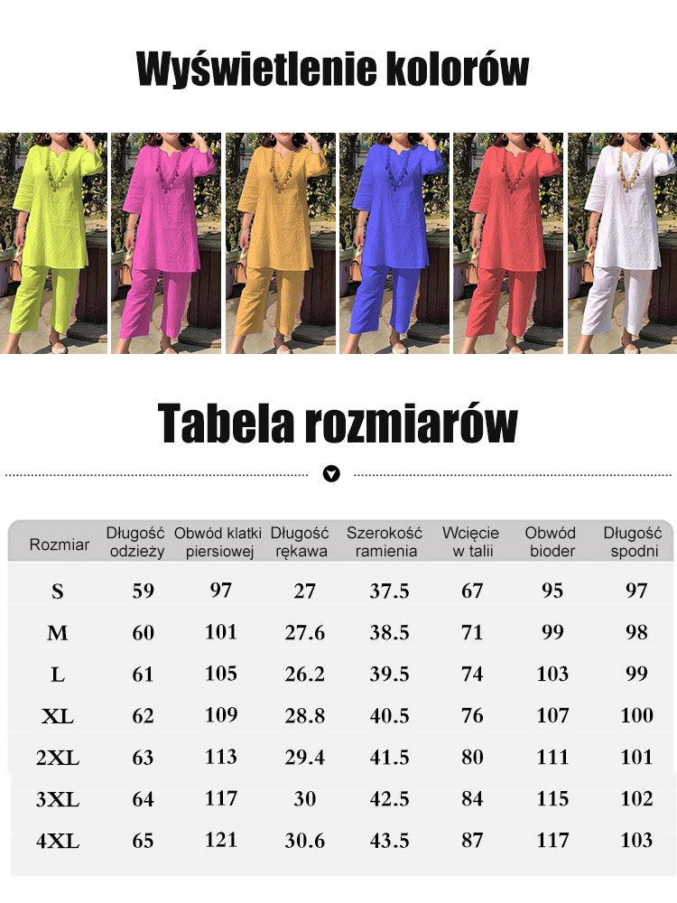 【40-100kg】Καλοκαιρινή νέα μόδα μονόχρωμη ιδιοσυγκρασία μετακίνησης σε έθνικ στυλ μακρυμάνικα ρούχα δύο κομμάτια
