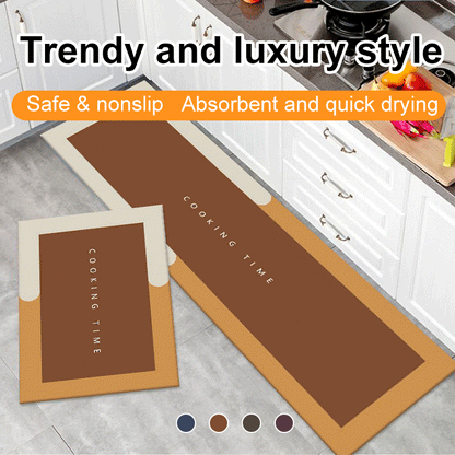 ✨Ειδική προσφορά περιορισμένης διάρκειας【Σετ 2 τεμαχίων：40*60+40*120cm】👍Απορροφητικά αντιολισθητικά πατάκια για πόρτες κουζίνας και μπάνιου σπιτιού!