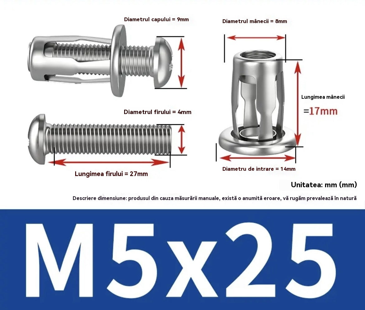 🔩🔥【50τεμάχια】Παξιμάδι εκτόνωσης με πτερύγια M4/M5/M6 – παξιμάδι με πριτσίνια