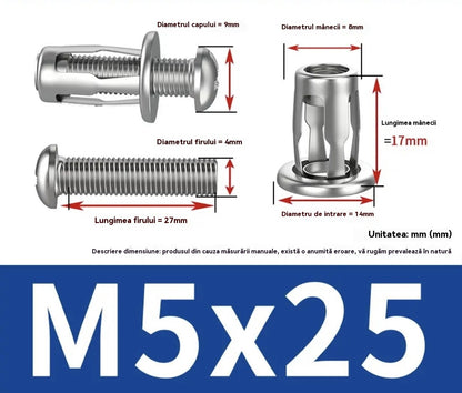 🔩🔥【50τεμάχια】Παξιμάδι εκτόνωσης με πτερύγια M4/M5/M6 – παξιμάδι με πριτσίνια