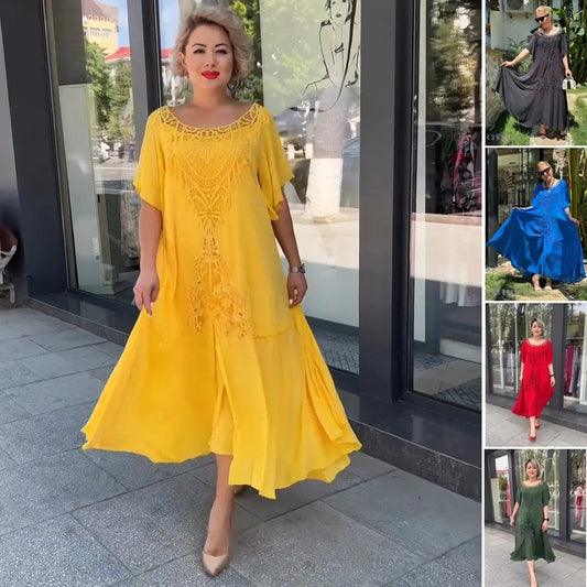 🔥❤️【S-5XL】2025 νέο φόρεμα, σε μέγεθος, casual άνετο🔥Εξαιρετική ποιότητα👌Ταιριάζει τέλεια σε όλους τους σωματότυπους👌