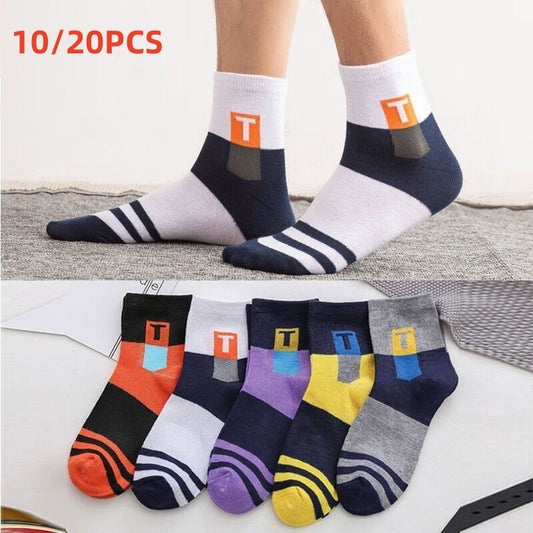 🧦Αγοράστε 10 και λάβετε 10 δωρεάν [20 ζευγάρια για 24 ευρώ] Αεριζόμενες, ανθεκτικές στις οσμές και απορροφητικές στον ιδρώτα αθλητικές κάλτσες για άνδρες