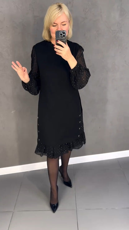 💖💖【S-5XL】🍁🍂Υψηλής ποιότητας κομψό φόρεμα φθινοπώρου και χειμώνα νέο στυλ