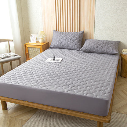 🛏【180*200】Αδιάβροχο κάλυμμα κρεβατιού με φλις επένδυση και βαμβακερά κλιπ, κάλυμμα στρώματος για υπνοδωμάτιο.