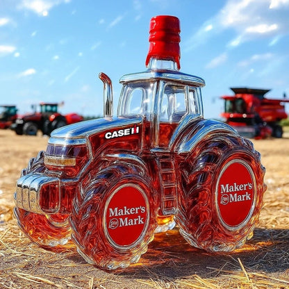 🔥Προσφορά περιορισμένου χρόνου🚜Ρετρό μπουκάλι κρασιού με αγροτικό τρακτέρ，🎁🎁Δημιουργικά διακοσμητικά σφραγισμένα για μπουκάλια ουίσκι