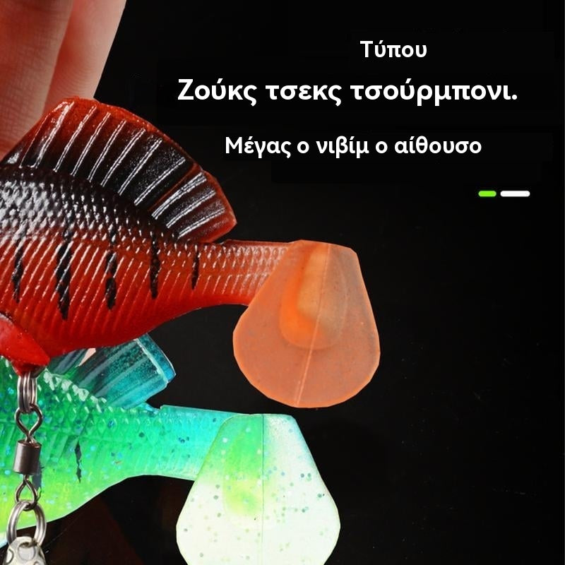 🎣【12/ τεμ.】 μαλακά δολώματα ψαρέματος με πολλά προ-εξοπλισμένα κεφάλια jig