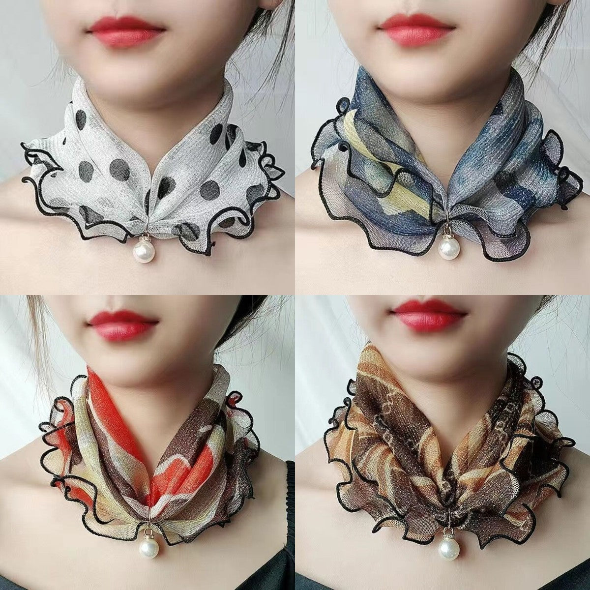 🔥Νέο χειμερινό προϊόν🔥【4 τεμάχια】Μοδάτο και ευέλικτο ζεστό ψεύτικο γιακά