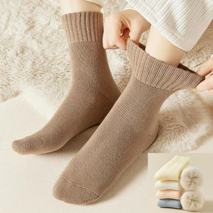 🔥😍Ειδική προσφορά περιορισμένης διάρκειας🧦【3 ζεύγη】Χειμερινές παχύτερες ζεστές κάλτσες Mid-Calf