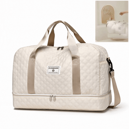 🔥👜Κομψή τσάντα ταξιδιού μεγάλης χωρητικότητας με σχεδιασμό διαχωρισμού για υγρή και στεγνή χρήση, κατάλληλη για γιόγκα και γυμναστική