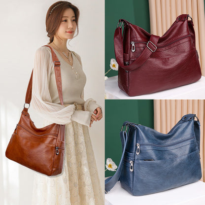 👜👍Νέα γυναικεία μαλακή δερμάτινη τσάντα ώμου / διαγώνια τσάντα,Ανθεκτική στις γρατζουνιές, ανθεκτική στη φθορά, αδιάβροχη και ανθεκτική