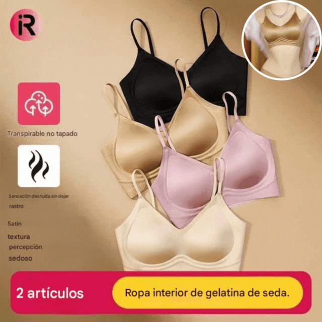 🥰2 είδη 26 ευρώ🔥【Δύο τεμάχια】【40-100 κιλά】Σουτιέν από μετάξι χωρίς ραφές με απαλή στήριξη και άνεση