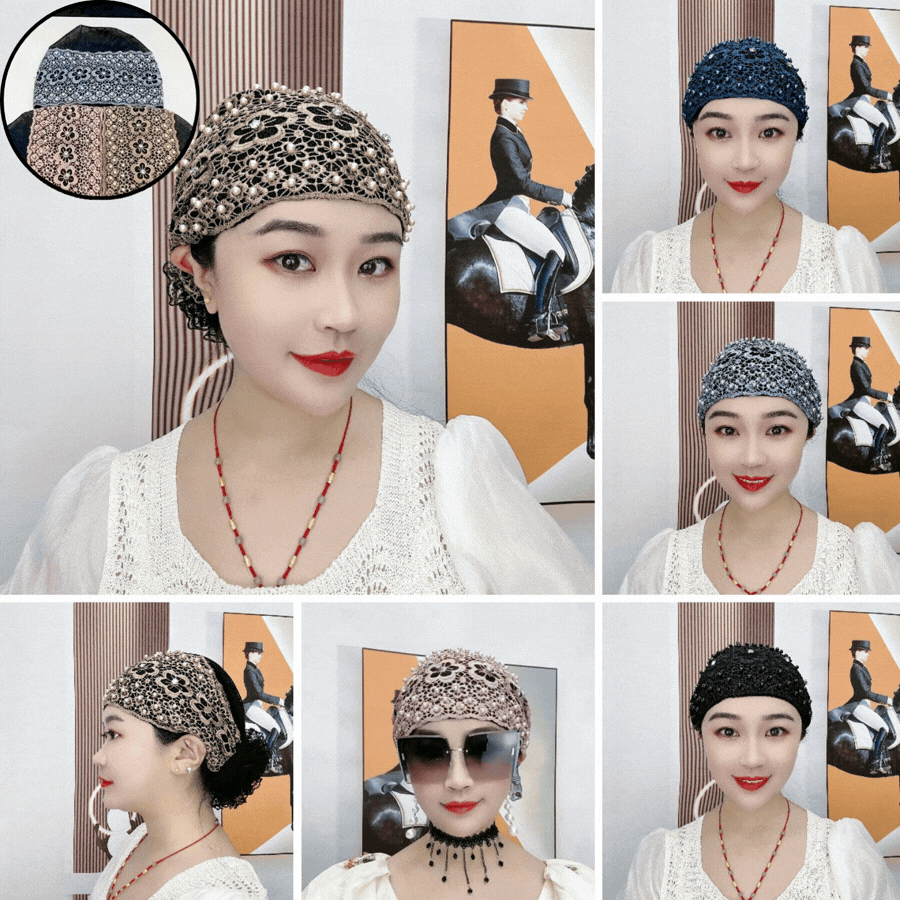 📢🔊😍Ειδική προσφορά【Αγοράστε 1 λάβετε 1 δωρεάν】💕🧢 Καπέλο με τουρμπάνι για μαλλιά μόδας 2026 που καλύπτει γκρίζα μαλλιά καπέλο με δαντέλα