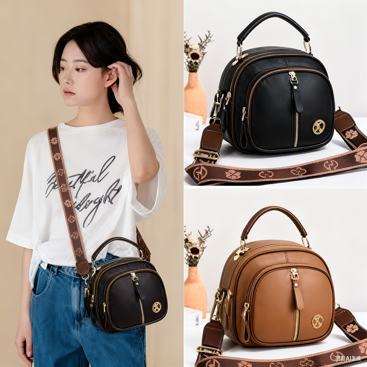 💟【Προώθηση μείωσης τιμών】👜2025 Νέα μικρή τετράγωνη φορητή τσάντα μεγάλης χωρητικότητας/τσάντα χιαστί