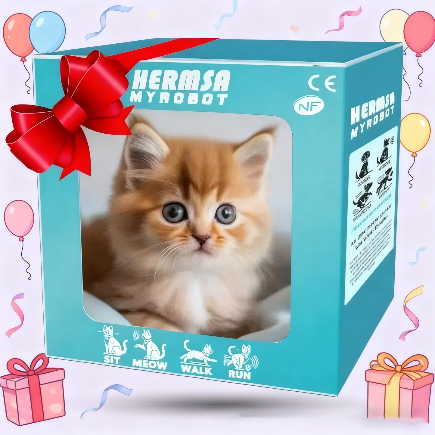 🎁🐱🐶🐶🐱Έκπτωση - 🔥Το λούτρινο γατάκι-ρομπότ μου