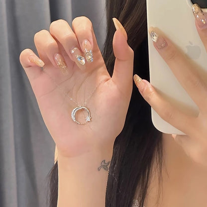 🔥Ειδική προσφορά περιορισμένης διάρκειας!!!【Αγοράστε 1 και πάρτε 1 δωρεάν】💖💎Κολιέ από ασήμι 925, νέο χρώμα, με διαμάντια